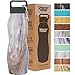 Healthy Human Stainless Steel Curve Water Bottle | 100% BPA Free Thermos for Kids & Adults | Vacuum Insulated Water Bottles | Metal Bottles with Leak Proof Lid (21 oz/ 621 ML, Mirage)