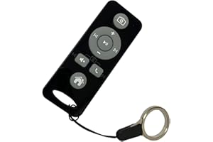 Mars Fox BT Multimedia Remote for Music Play Pause Next Prevtrack Volume Up/Down Home Take Call Snapshot Mute Fit for iOS iPhone ipad Android System Smartphone Tablet Devices