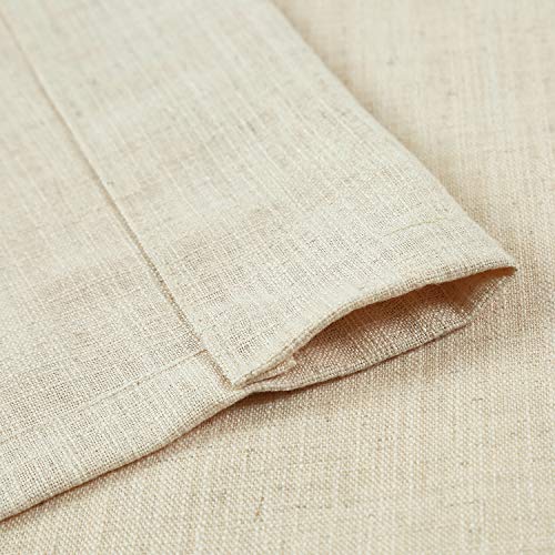 TWOPAGES Blackout Curtain Room Darkening Linen Curtains Drapery Panel for Living Room Bedroom Meetingroom Club Theater Patio Door (Custom) ¡