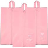 PATIKIL Waterproof Shoes Bags, 3 Pack Travel Storage Bag Portable Shoes Organizer with Zipper for Travel Outdoor, Pink