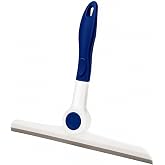 Window Squeegee for Glass Doors，All-Purpose 9.7&rdquo; Window Cleaning Squeegee, Handheld for Windows, Car Windshields &amp; More，Blue (9.7" Window Squeegee)