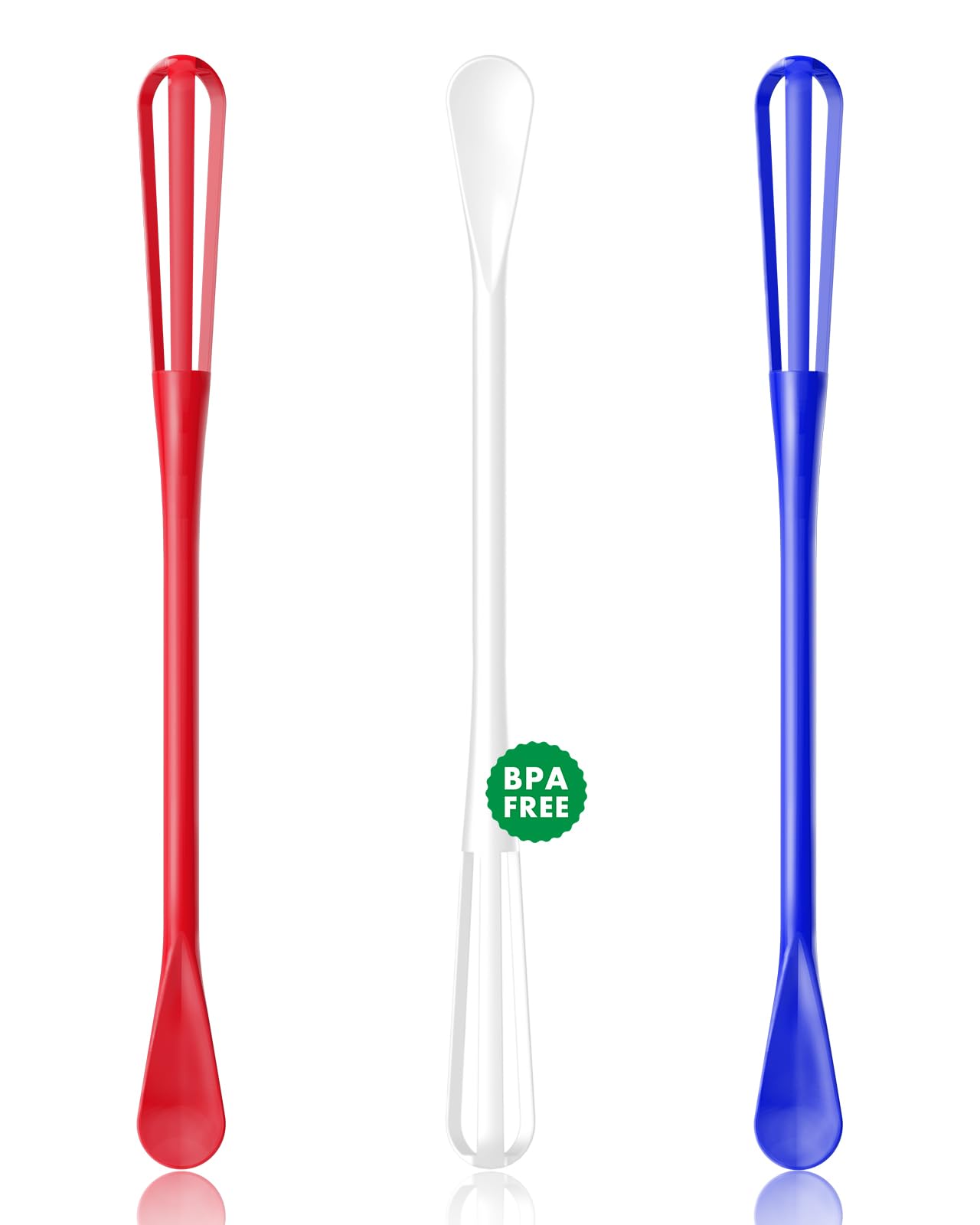 Photo 1 of ** only red and white **** OYV American Colors Mini Whisk Set, 8.5 in Mini Whisks for Cooking, 3 Pieces Small Wisk For Whisking, Beating, Blending Ingredients, Mixing Sauces, BPA Free Tiny Whisk