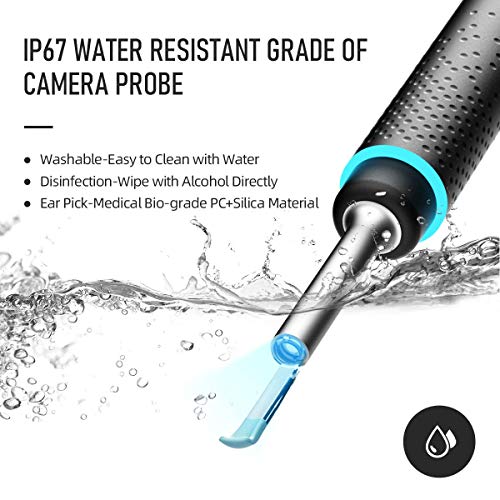 Ear Wax Removal Tool Camera, Ear Cleaner, Safe NonDetachable Ear Scoop