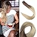 Full Shine Glue In Hair Extensions 18 Inch Tape In Ombre Hair Extensions Hair Color 6B Fading To 613 Yellow Blonde Tape In Real Hair Extensions Invisible Tape In Hair 50 Grams 20 Pcs