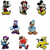 Mickey Cartoon Mouse and Friends Standing 1 Inch Tall Set of 8 Mini PVC Magnets