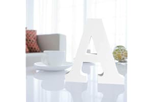 QMET Wooden Letters for Decoration,9.5"x 9"x 0.8"Wooden Hanging Wall 26 Letters Alphabet Wall Letter for Children Baby Name Girls Bedroom Wedding Birthday Party Home Decor-Letters A