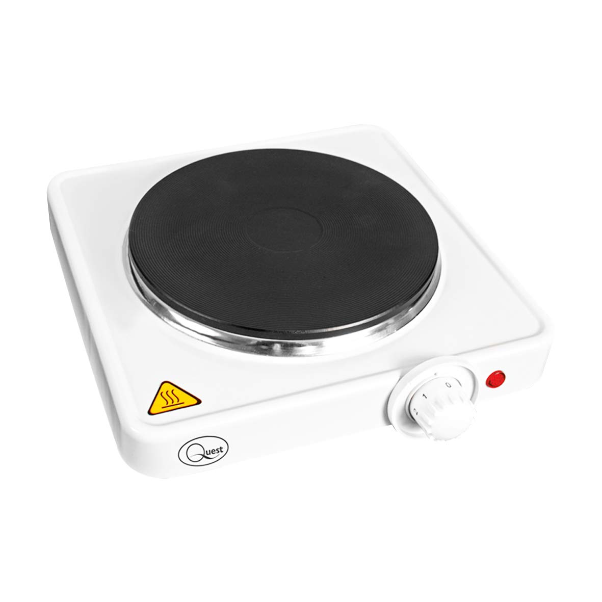 Quest 35240 Electric Single Hob/Hot Plate with Temperature Control / 1500W Hob / 5 Temperature Settings/Portable, Ideal for Camping, Caravans & Travelling