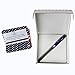 ASKI DESIGNS Wooden Business Card Holder for Desk –– Patriotic Challenge Coin Case – Holds a Fountain Pen (Included) for Women or Men
