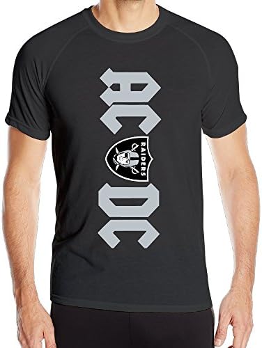 Annabelle Men's Oakland Raider Team ACDC Short Sleeve Sports Trendy Tshirt Black 3X
