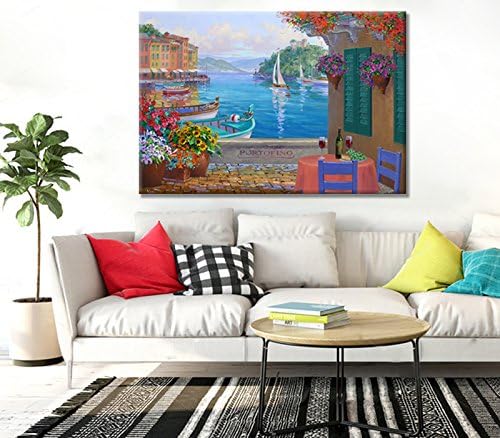 Giallobus Quadro Stampa Su Tela Canvas Mikki Senkarik Quadro Con Paesaggio Portofino Reflections Quadri Moderni Di Tela Vari Formati 100 X 140 Cm Amazon It Casa E Cucina