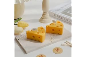 SLOWLYTALK Cheese Cake Candle Molds - Cake Silicone Mold for Candles Making, DIY 3D Moulds for Soy Wax, Beeswax, Scented Candle, Valentine's Day Gifts (Cheese Cake)