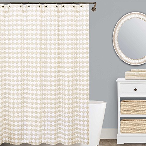 Finley Matelasse Shower Curtain Beige/White 72 inch by 72 inch Made in Portugal Buy Online in