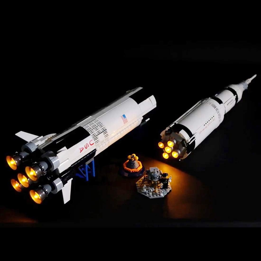 BANDRA Lighting Kit - LED Light Set Compatible With LEGO 21309 - Ideas Nasa Apollo Saturn V Building Kit - 1 Set (NOT Included The Lego Model)