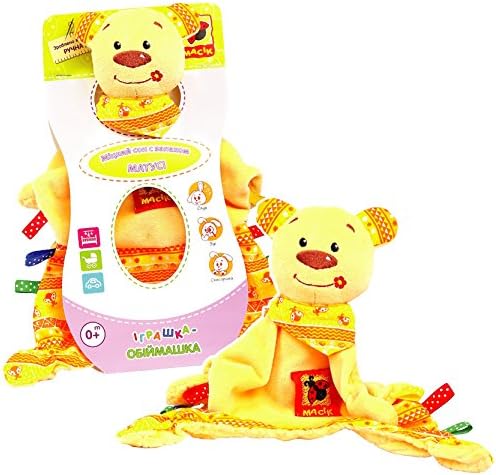 MACIK - Hugging Bear - Cotton Soft Toy - Baby Comforter -For Babies 3 Months And Older - Ukrainian Hand Made - Certified Product