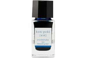 Pilot Iroshizuku Mini Bottled Fountain Pen Ink kon-peki 15ml Bottle INK-15-KO Japan Import with Original Stylus Ballpoint Touch Pen