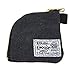 Rough Enough Classic Vintage Fancy Simple Durable Canvas Small Mini Portable Earphones Accessories Coin Pouch Holder Purse Wallet In Flat Sector Shape With Gold Zipper for Outdoor Teens Students Boys