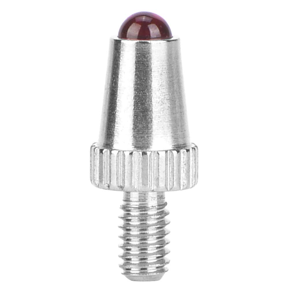 Oumefar Dial Indicator Probe Contact Points Tungsten Steel M2.5 Thread Dial Contact Points Dial Test Point for Dial Gauge Dial Test Indicator(Ruby M2.5 D5 L)
