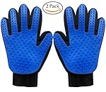 Leyaron Pet Grooming Glove - Gentle Deshedding Brush Glove - Efficient Pet Hair Remover Mitt - Massage Tool with Enhanced Five Finger Design - Perfect for Dogs & Cats with Long & Short Fur
