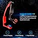 Bone Conduction Headphones, JUHALL Bluetooth V4.2 Earphones Wireless Sports Headset Built-in Mic Sweatproof for iPhone, Android, Other Bluetooth Enabled Devices (Red)