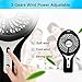 Anpress Mini Personal Fan USB Rechargeable Handheld Fan with 3 Speed Adjustable, 7-Colorful Night Light, Battery/USB Powered, Portable Cool Student Fan for Home Office Outdoor and Travel (Black)