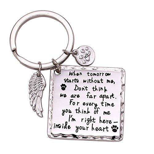 Melix Home Cat Dog Memorial Keychain Loss of Pet Gifts Pet Sympathy Gifts For Dogs Jewelry