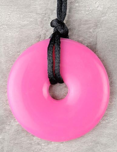 Smart Mom Teething Bling Donut Teething Necklace (Strawberry Scented)