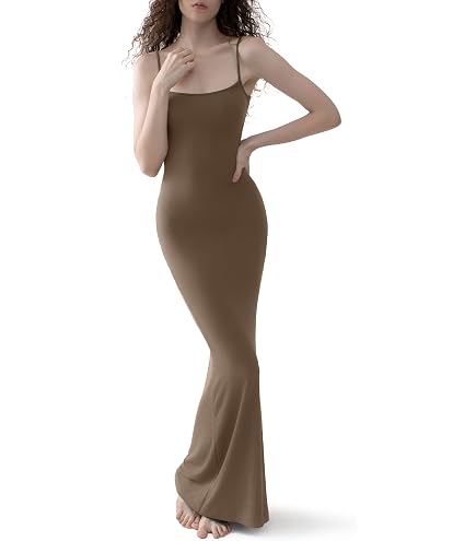 AnotherChill Women's Casual Lounge Slip Long Dress Sexy Sleeveless Backless Bodycon Maxi Dresses 2025 Summer Slim Elegant (Black, XX-Small) : Clothing, Shoes & Jewelry