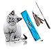Easyology Kitty Stick Cat Toy, Feather Wand, Teaser, Playful Interactive Fun, 100% Pet Friendly