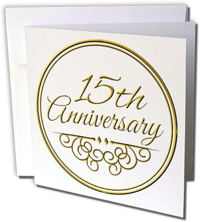 3drose Gc 154457 2 6 X 15 2 Cm 15eme Anniversaire Cadeau Dore