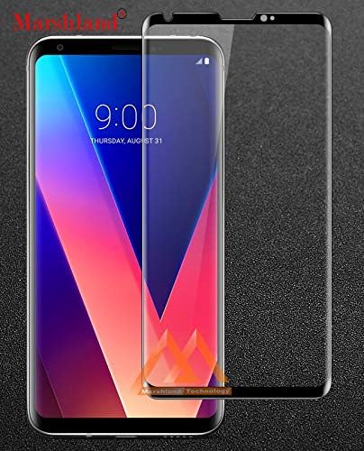 MARSHLAND 3D Curved Full Screen Edge to Edge Front Tempered Glass Compatible for LG Velvet 5G (Black)