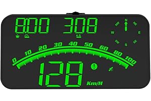 KACENRAY Heads Up Display for Cars, GPS Speedometer for Car, Universal Digital Speedometer HUD Display for All Vehicles, Plug and Play (G10-Green)