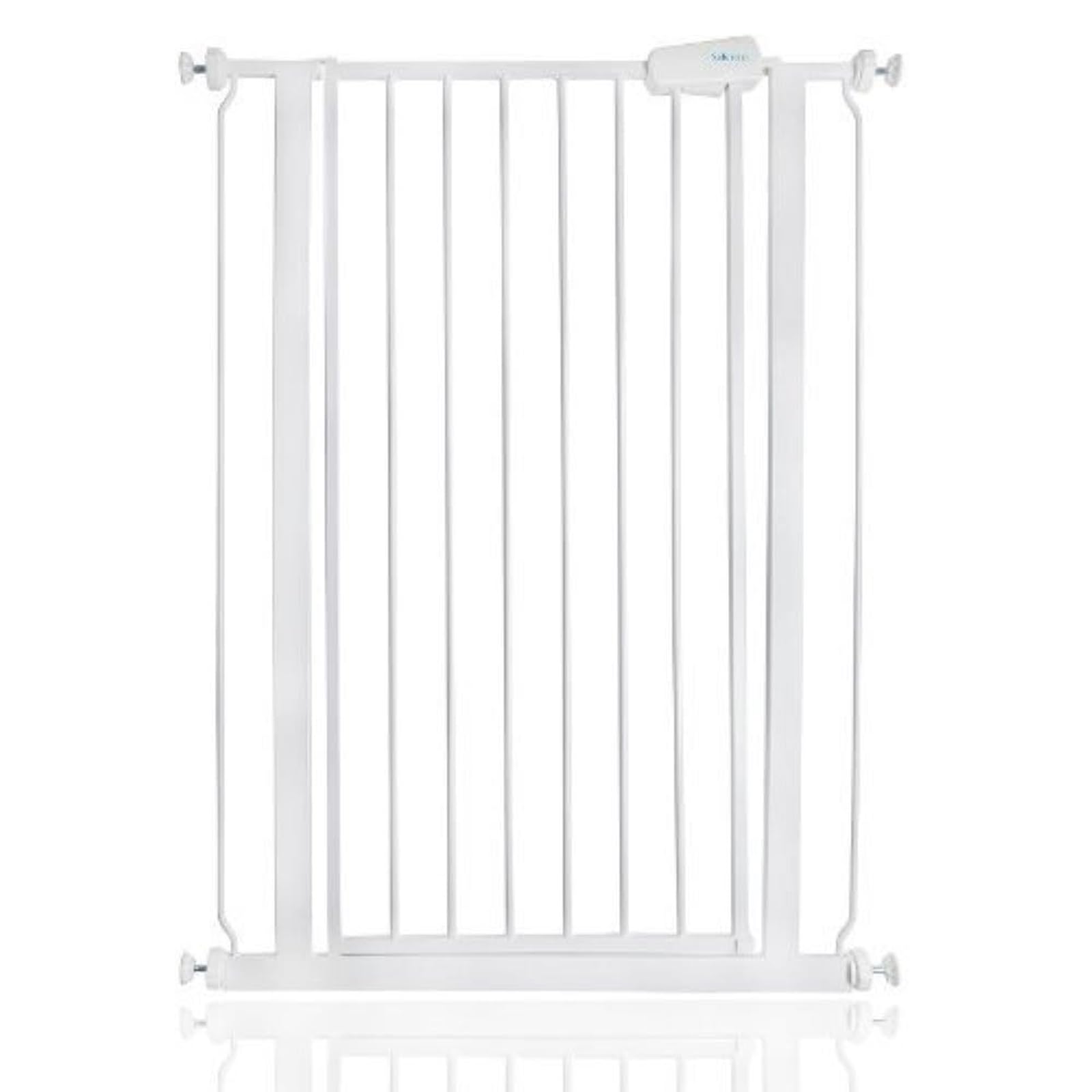 Safetots Extra Tall Pet Gate, 75cm - 82.6cm, White, 104cm Tall, Pressure Fit Gate for Puppy and Dog, Easy Installation
