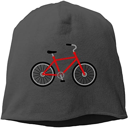 Hhil Swater Unisex Red Bicycle Comfortable Breathe Freely Skull Cap Daily Beanie Hat Black