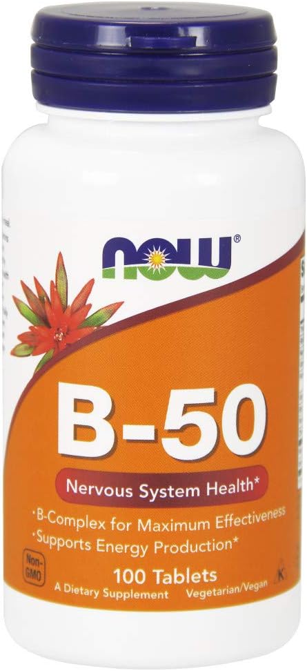 Now Foods B 50 100 Comprimés Végétariens Sans Gluten Sans Soja