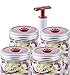 4-Pack of Fermentation Lids with Extractor Pump for Wide Mouth Mason Jar primary