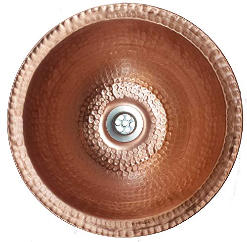 Egypt gift shops 14" Bright Polished Copper Bathroom Sink Flat Lip Toilet Lavatory Basin House Remodeling Contract