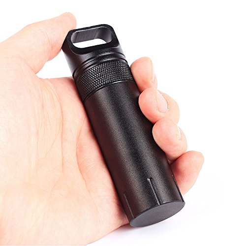 Eclimb 3pcs Portable Waterproof Aluminum Pill Box Bottle Storage Drug Holder Container Keychain for Outdoor Camping Travel