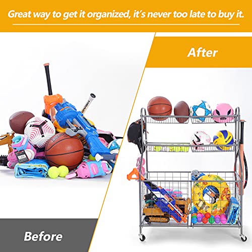 Kinghouse Garage Sports Equipment Organizer, Sports Equipment Storage