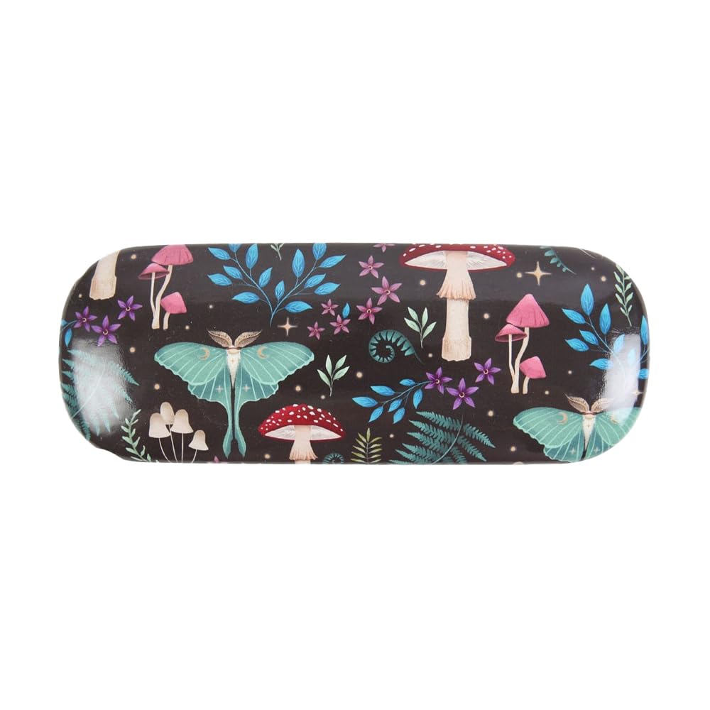 Something Different Wholesale Enchanting Dark Forest Print Glasses Case - Mystical Woodland, Mushroom, and Moth Design