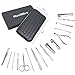 Merlilive Manicure Pedicure Set Nail Clippers, 16 in 1 Professional Stainless Steel Travel & Grooming Nail Tools Kit with Portable Luxurious Travel Case
