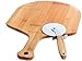 BambooWorx Pizza Making Set, Bamboo Pizza Peel + Pizza cutter, The Perfect Set to Start the Homemade Pizza Journey, | Bamboo Paddle Also Uses as a Bread Baking & Cheese Serving Board | 4 Inch Blade.