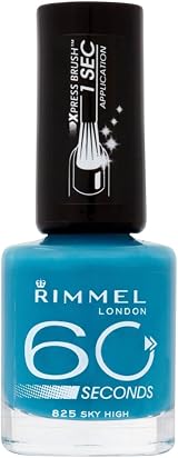 Rimmel 60 Seconds Nail Polish Sky High One Coat Quick Dry Xpress Brush
