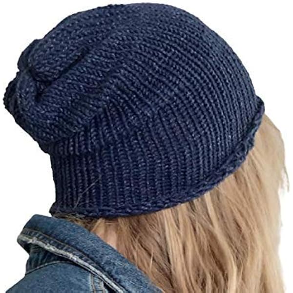 Unisex Lightweight Blue Alpaca Slouchy 