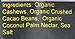 Earth Circle Organics Balinese Cacao Cashew Cluster, 8 Ounce