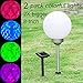 Maggift 8-Inch Multicolor Solar Garden Ball Lights Solar Lights Color Changing Globe Lights for Outdoor, Yard, Patio, Path, Landscape, Home, Automatically Rotate (2 Pack)