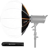 K&amp;F CONCEPT Lantern Softbox, 25.6"/65cm, Depth Adjustable, Quick Release | Softbox Lighting Kit with Bowens Mount, Light Modifier for Baby Photography, Live Streaming Studio and Video Recording LL01