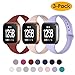 NANW Silicone Bands Compatible with Fitbit Versa/Versa 2 / Versa Lite Edition, Narrow Slim Soft Replacement Wristband Waterproof Accessories Sport Band for Versa Women Men, 3-Pack, Large Small