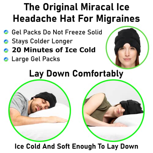 Migraine Ice Head Wrap, Headache Hat for Migraine, Head Wrap Ice Relief Cap, Migraine Ice Head