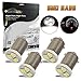 Partsam 4pcs White Ba9s 1815 1895 57 53 LED Light Bulb Instrument Panel Gauge Cluster Light Bulbs 12V