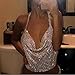Girls' Clothes, Egmy Women Sexy V-neck Halter Backless Chain Sequined Tank Vest (Rose Gold)